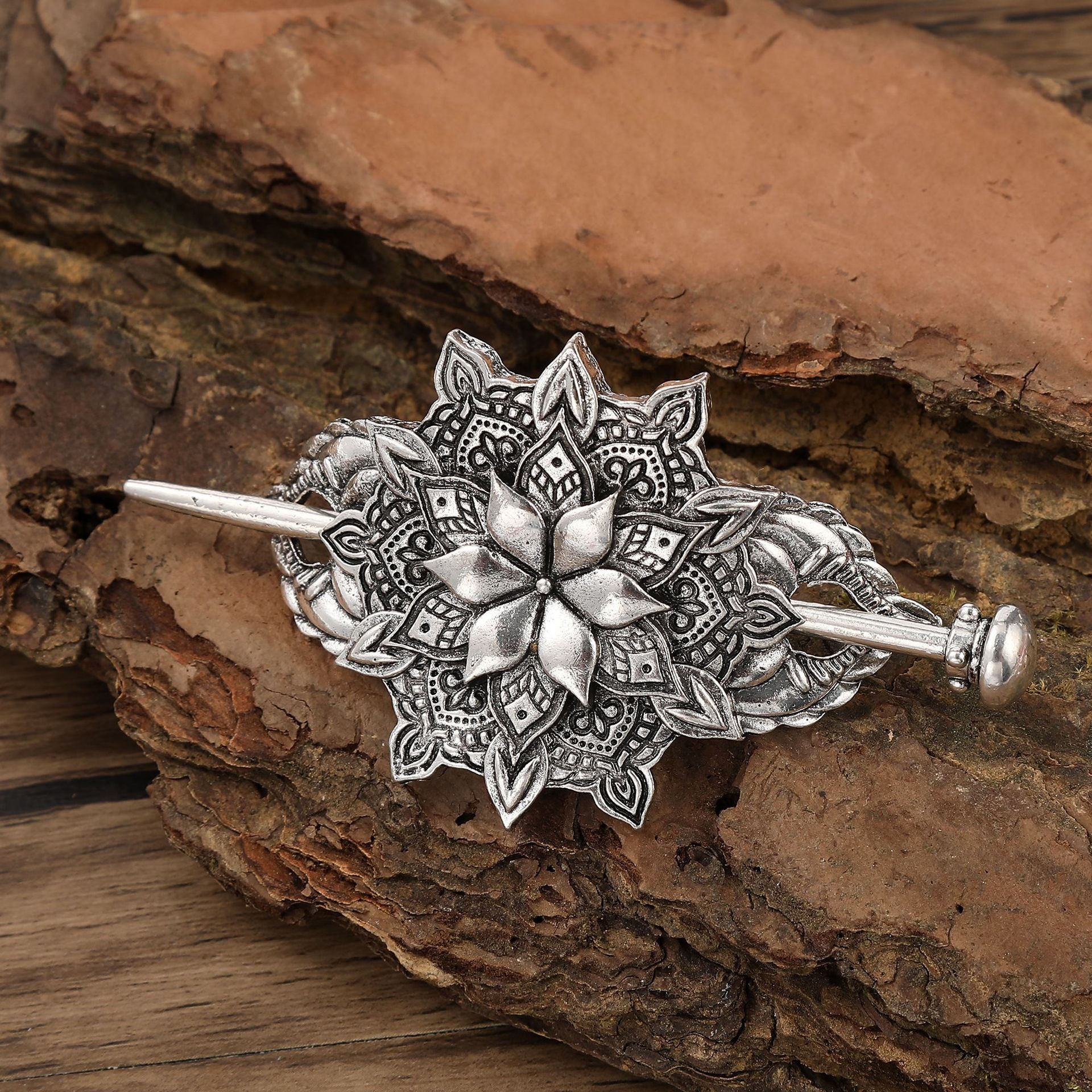 Supply Florist - 1pc Scandinavian Retro Popular Flower Hairpin