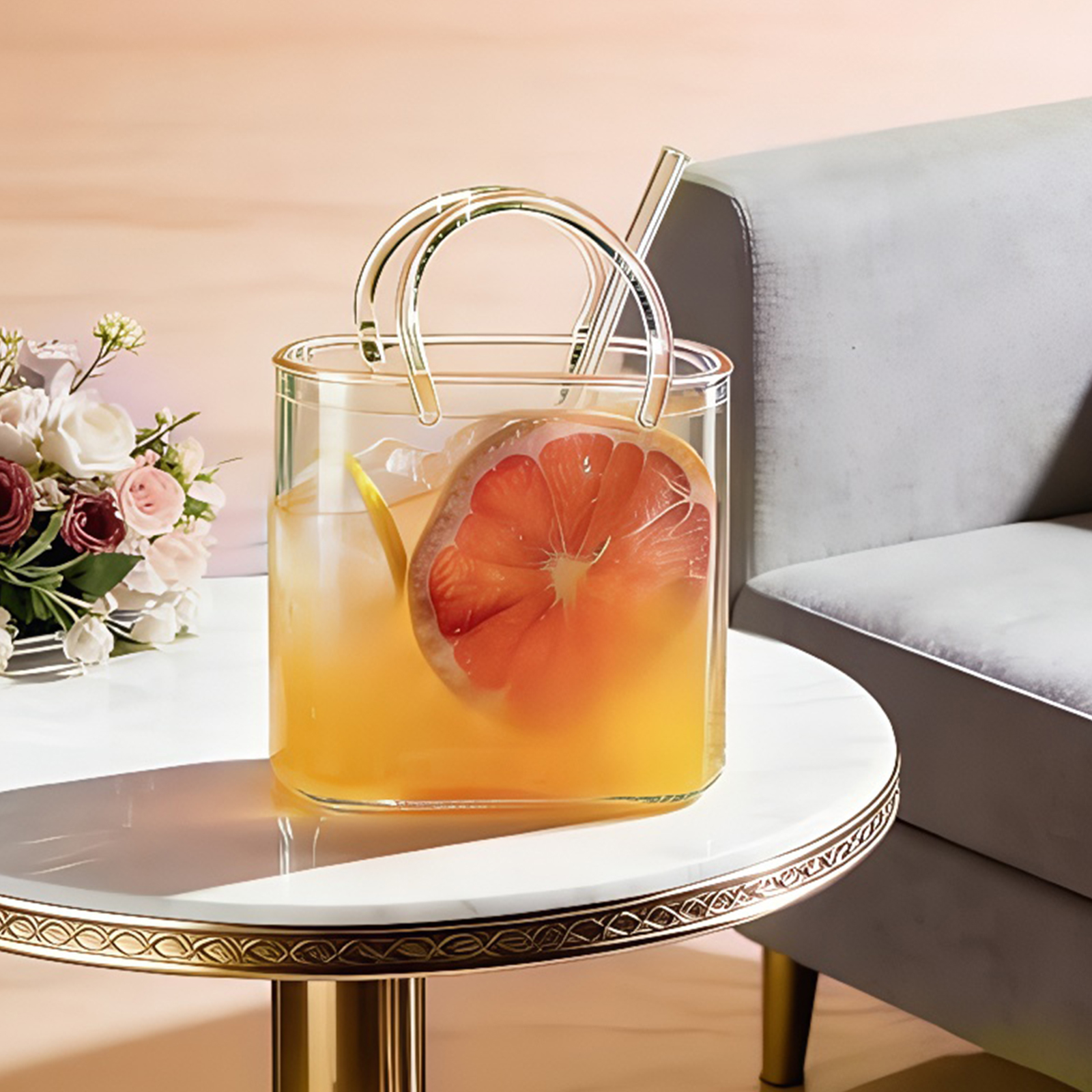 Glass Purse with Glass Straw C - Florist Supply Vases recensione e prezzo