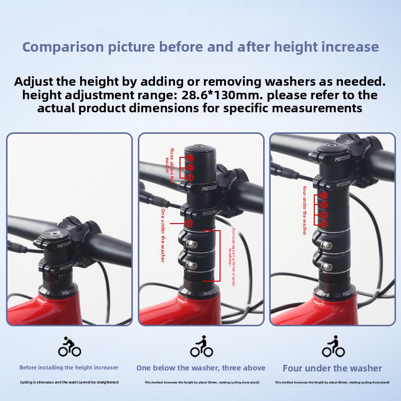 Aluminum alloy handlebar heigh - Stem Extender Tube recensione e prezzo