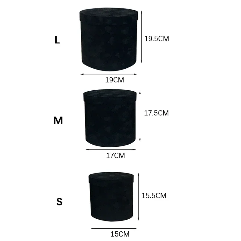 3Pcs/Set Velvet Gift Box Round - Florist Supply Buckets recensione e prezzo