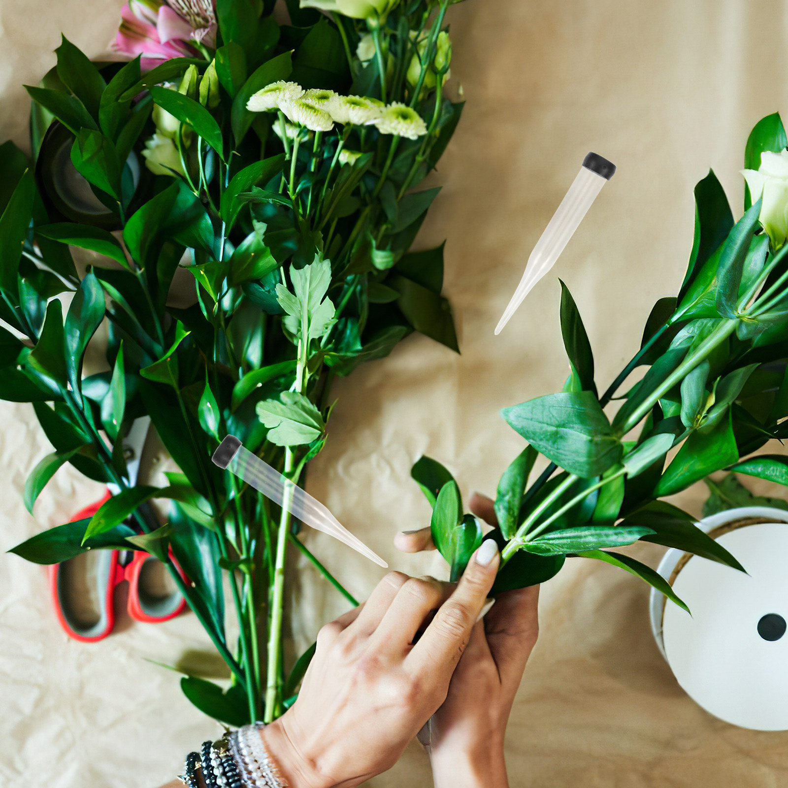 50Pcs Transparent Flower Stem  - Stem Extender Tube recensione e prezzo