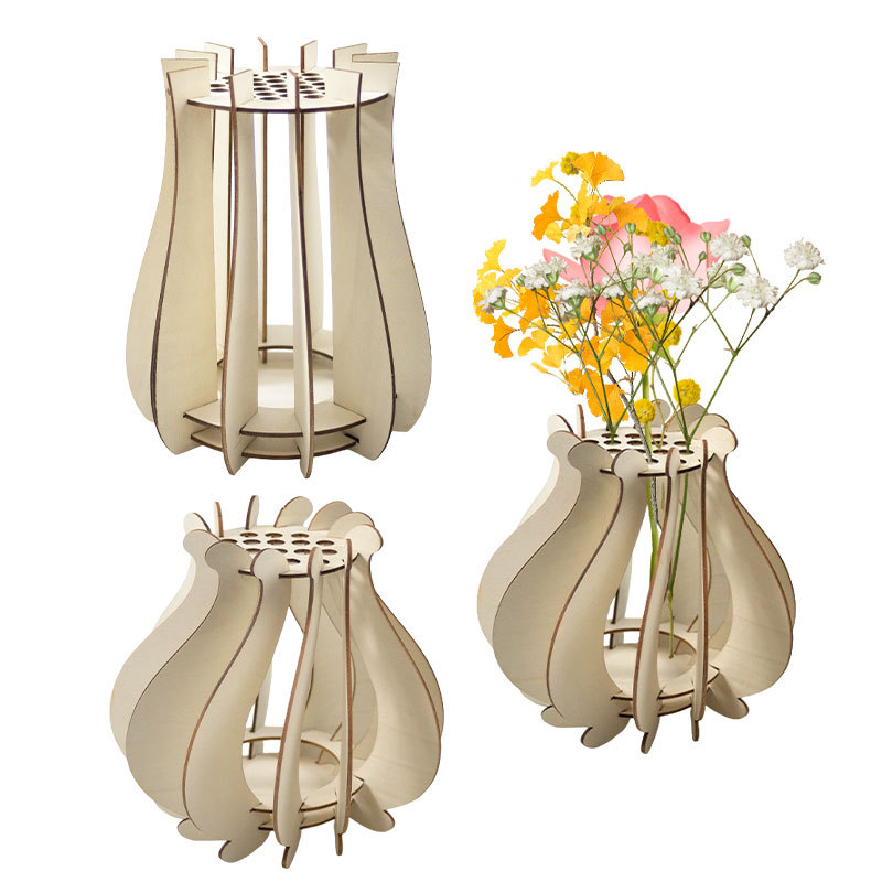 Wooden Puzzle Vase For Bouquet - Florist Supply Vases recensione e prezzo
