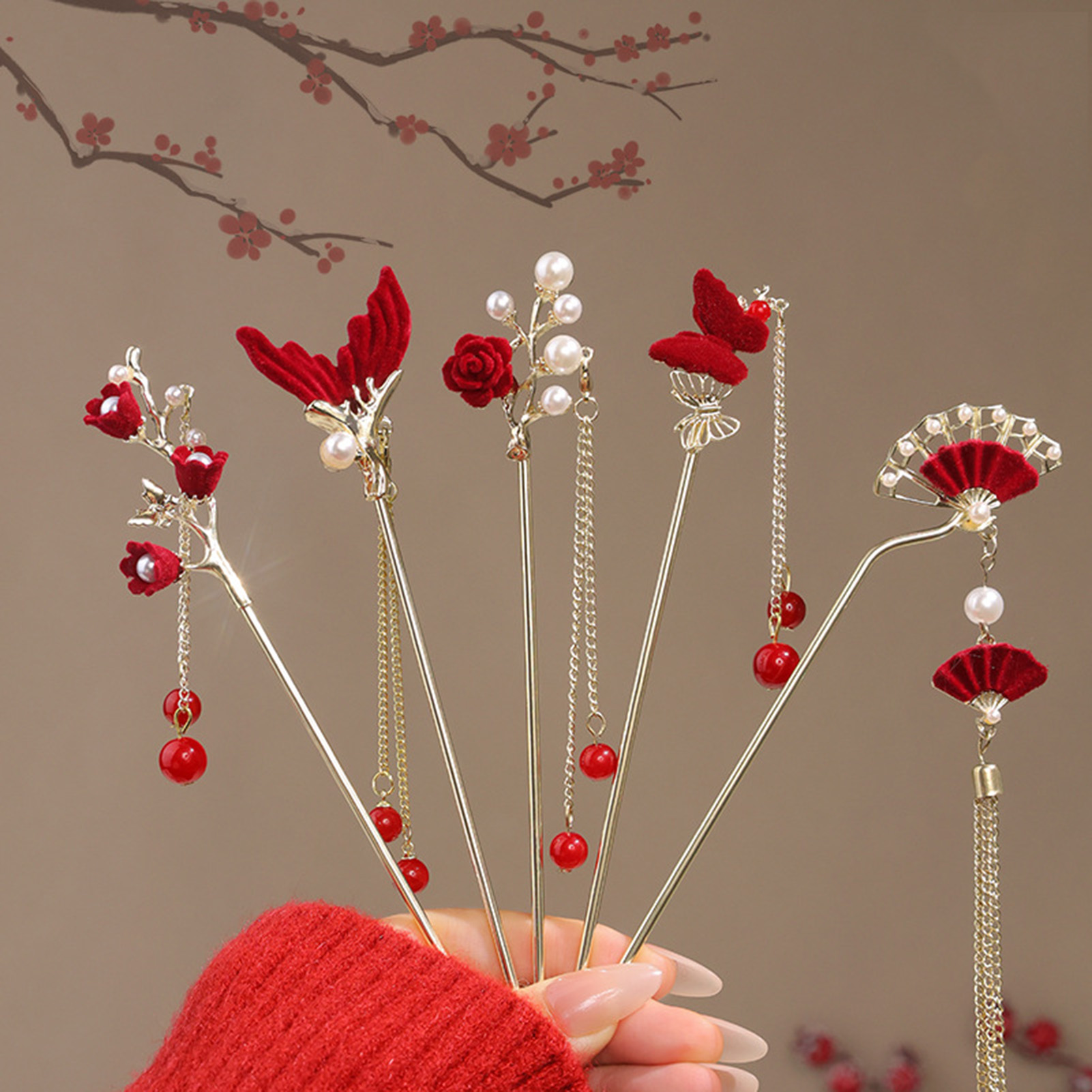 Chinese Style Rose Flower Hair - Supply Florist recensione e prezzo