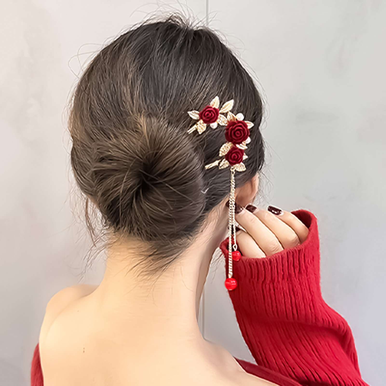 Chinese Style Rose Flower Hair - Supply Florist recensione e prezzo