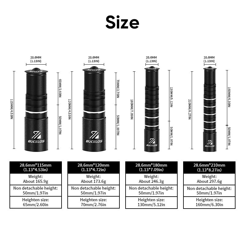 BUCKLOS Bike Fork Stem Extensi - Stem Extender Tube recensione e prezzo