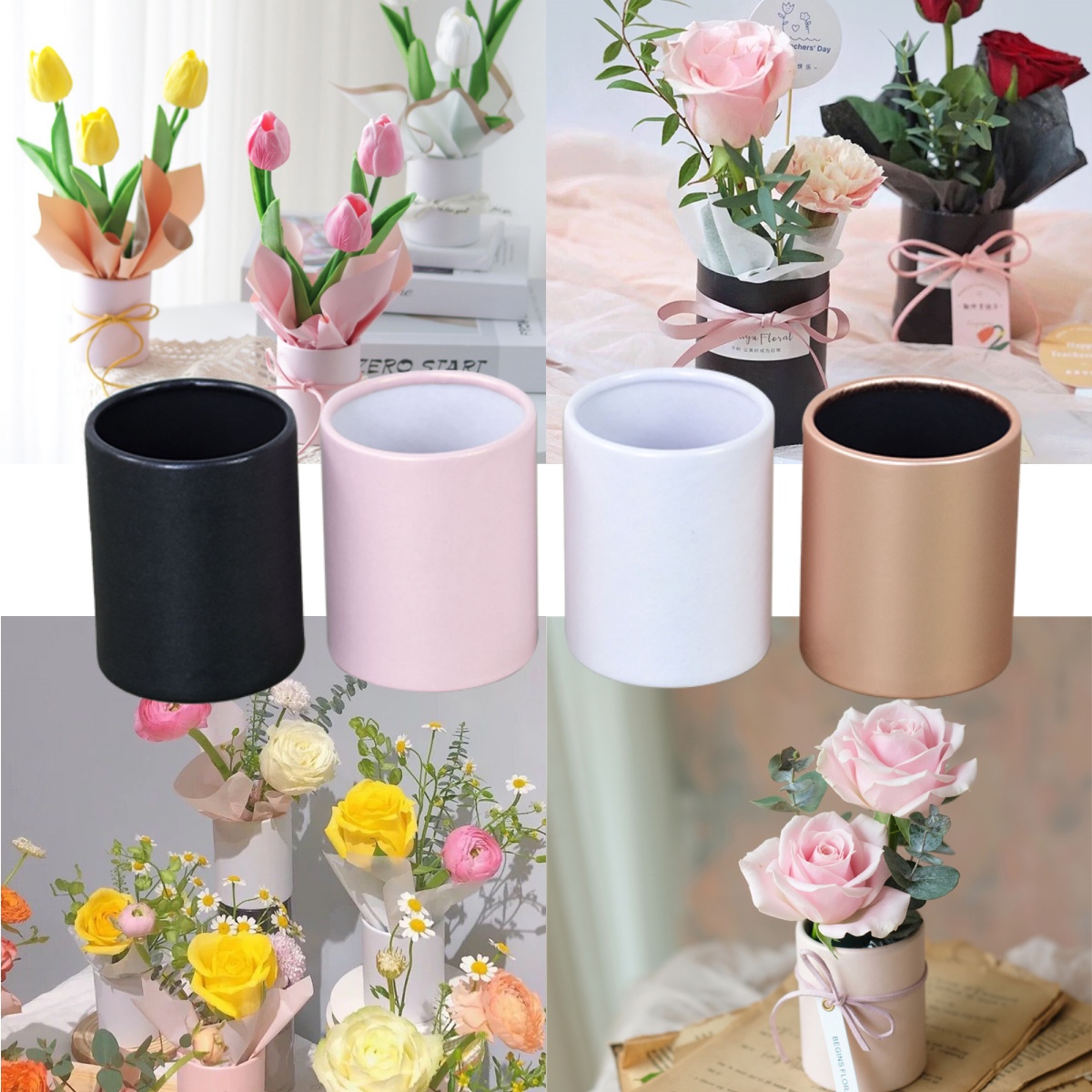 4pcs Mini Round Flower Box Gif - Florist Supply Buckets recensione e prezzo