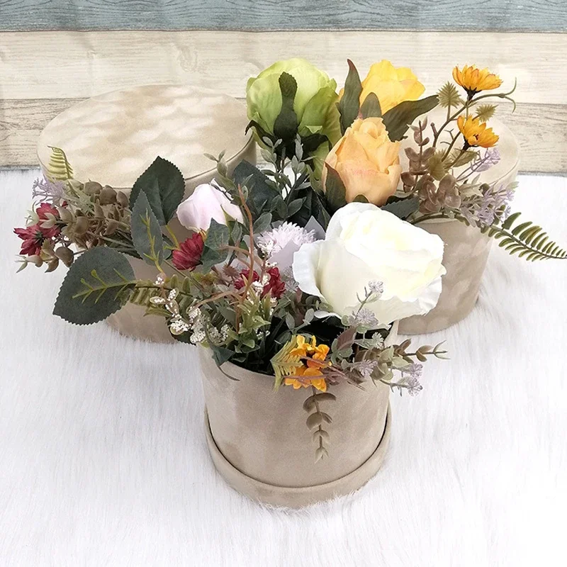 3Pcs/Set Round Shape Velvet Gi - Florist Supply Buckets recensione e prezzo