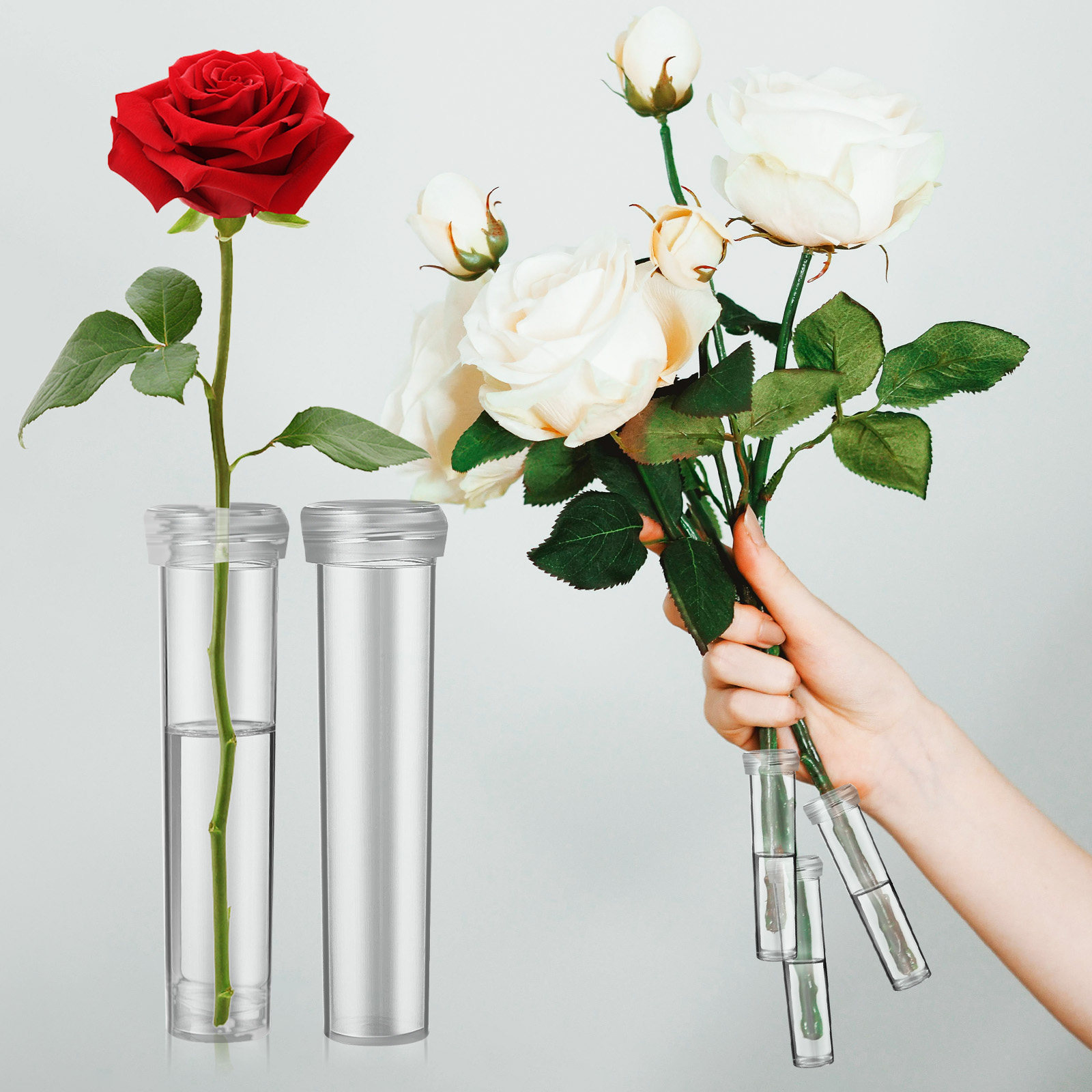 100Pcs Flower Water Tubes Leak - Stem Extender Tube recensione e prezzo
