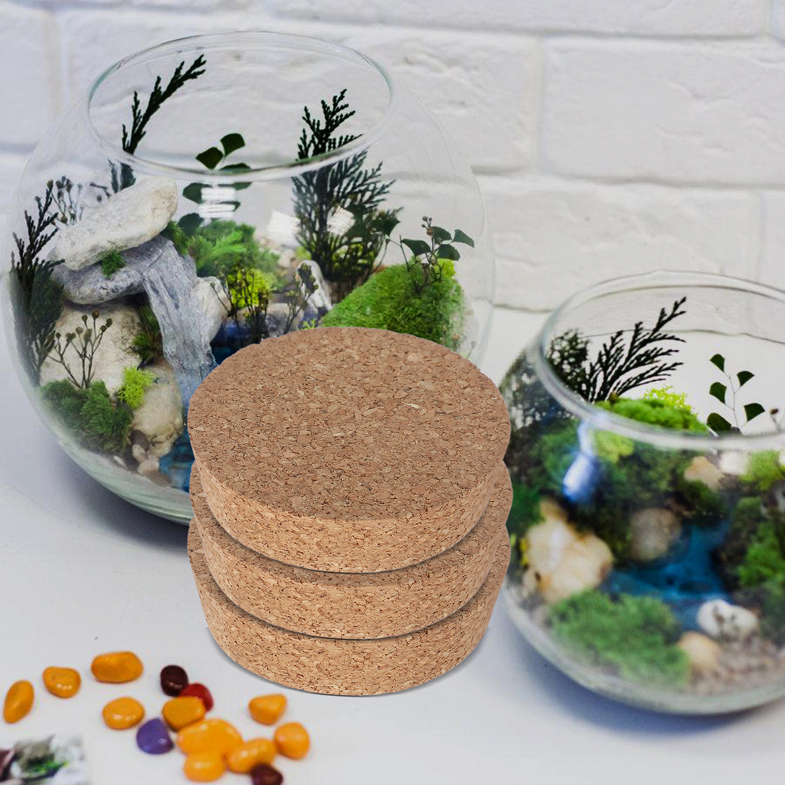 6 pcs Cork Lids For Glass Flow - Florist Supply Vases recensione e prezzo