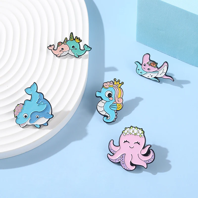 4-5PCS/SET Animal Enamel Pin B - Flower Frog Pin recensione e prezzo