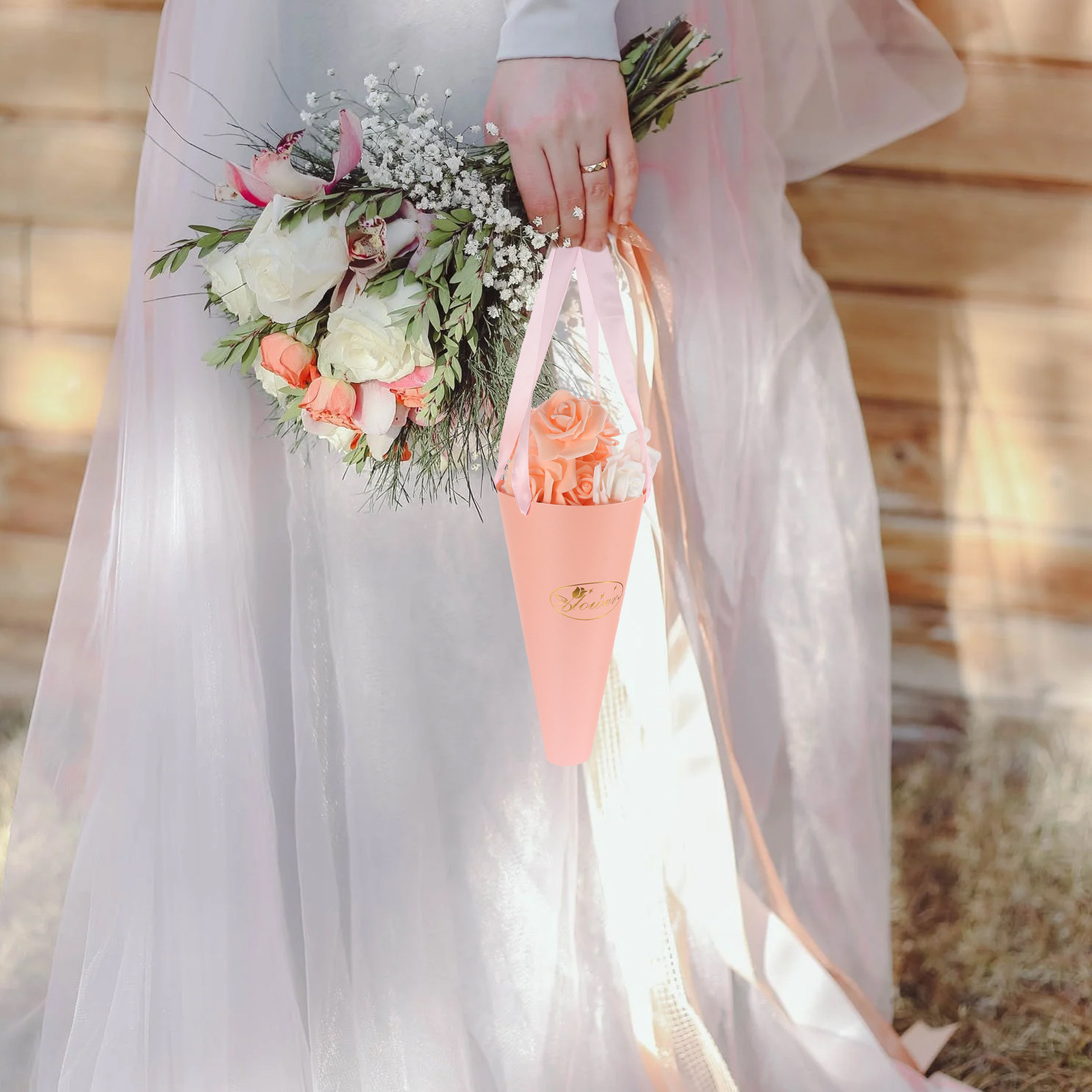 6Pcs Flower Bouquet Bags Chic  - Florist Supply Buckets recensione e prezzo