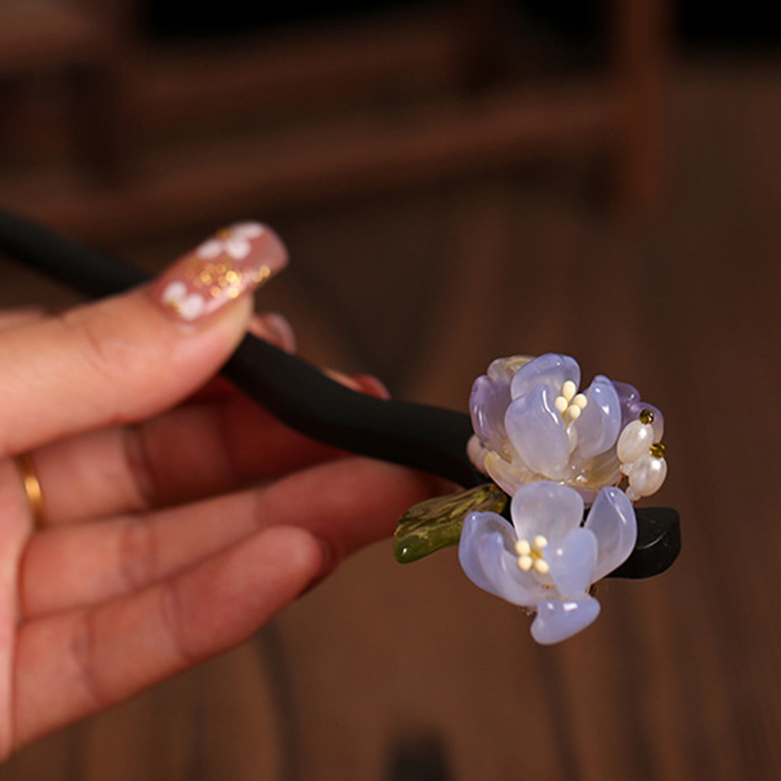 Vintage Wooden Flower Hairpin  - Supply Florist recensione e prezzo